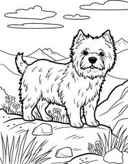 Cairn Terrier dog coloring page