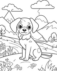 Brittany dog Coloring page
