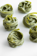 green spinach pasta, green tagliatelle