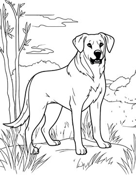 Anatolian Shepherd dog coloring page