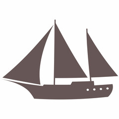 Boat water transport for decoration and design.

