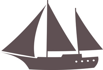 Boat water transport for decoration and design.

