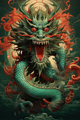Fototapeta premium Chinese dragon as a symbol of 2024