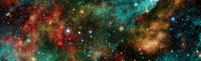 Foto op Plexiglas beautiful galaxy in outer space. Nebula night starry sky in rainbow colors. Multicolor outer space. Elements of this image furnished by NASA. © Maximusdn
