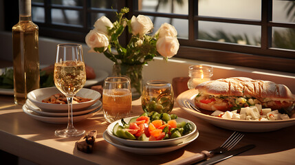 table setting for a dinner
