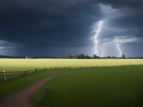 Tormenta en el campo