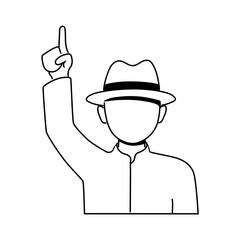 Umpire in Cricket Handdrawn Icon