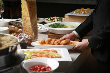 a hotel buffet