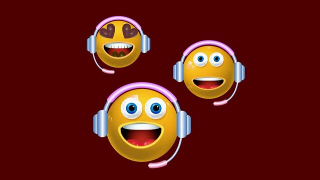 Cute, yellow funny icon, smiling face.
Self-expression and emotions in various situations.
Animation, a place waiting for copying.