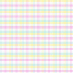 Pastel plaid seamless pattern.Colorful tartan check repeat pattern.Vector illustration geometric background for fabric and paper