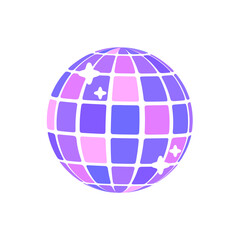 Disco ball. Reflections in the night club A party with music playing