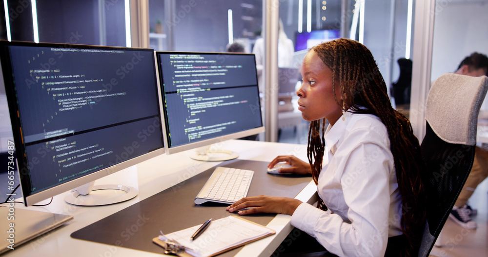 Aufkleber Software Programmer Or Coder Woman
