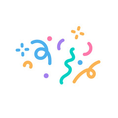 Fototapeta premium colorful confetti that shoots out from the party base for birthday surprise