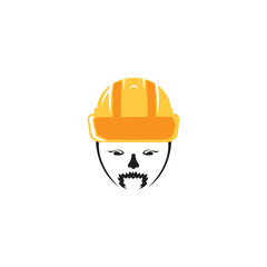 logo helmet constructor illustration women design vector