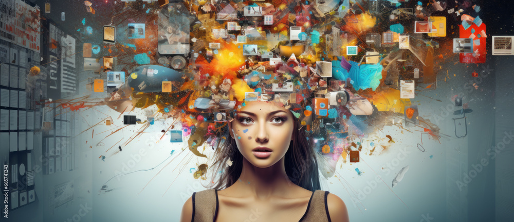Poster the concept of social networks and information available online and a large overwhelming amount of d