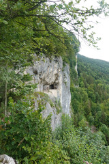 Fototapeta na wymiar Ewige Wand hiking and mountain biking path, Bad Goisern, Austria