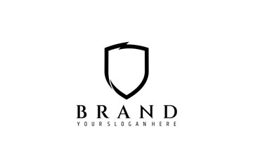 Shield icon template isolated. flat style vector logo design