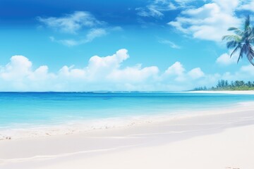 Fototapeta na wymiar tropical beach. sea and beach. clean and beautiful white beach