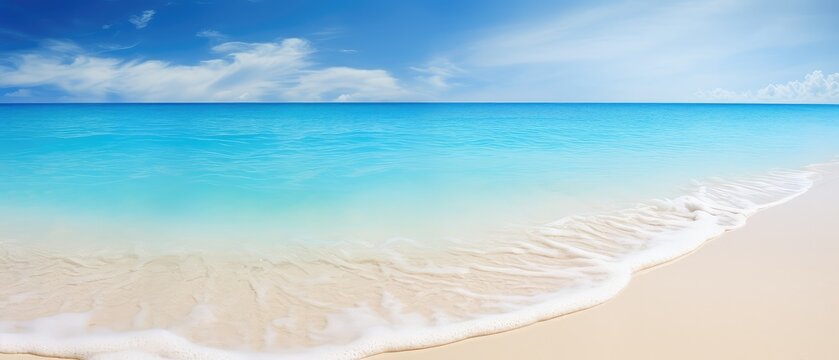tropical beach. sea and beach. clean and beautiful white beach © Gasi