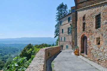 Fototapeta na wymiar A medieval village in Perugia province.