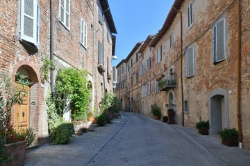 Fototapeta na wymiar A medieval village in Perugia province.