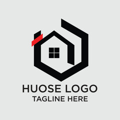 House logo design simple concept Premium Vector