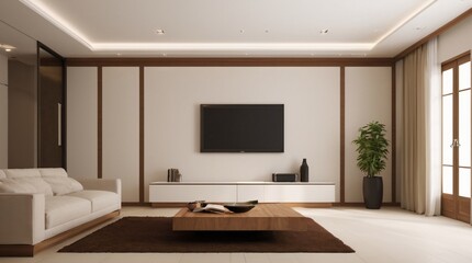 Fototapeta na wymiar Modern Minimalist Living Rooms
