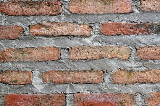 A vintage brick wall fence for texture and backgrounds.
