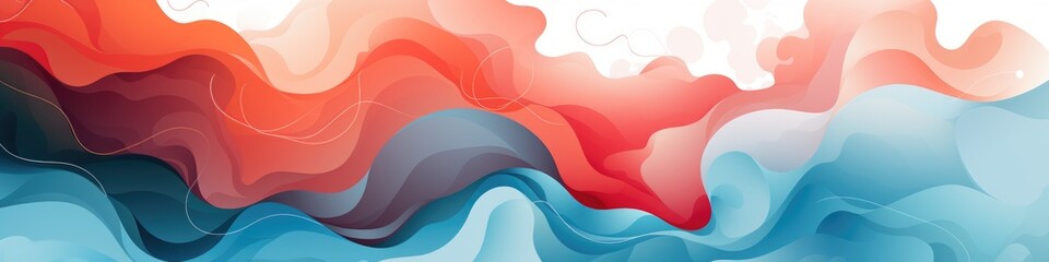A colorful abstract background with waves and clouds. AI image.
