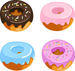 vector donut set