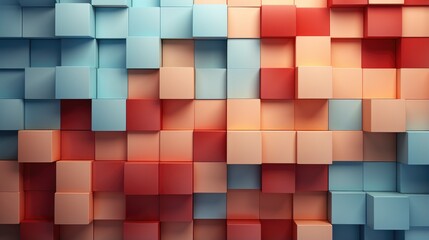 Abstract 3D geometric cubes background.