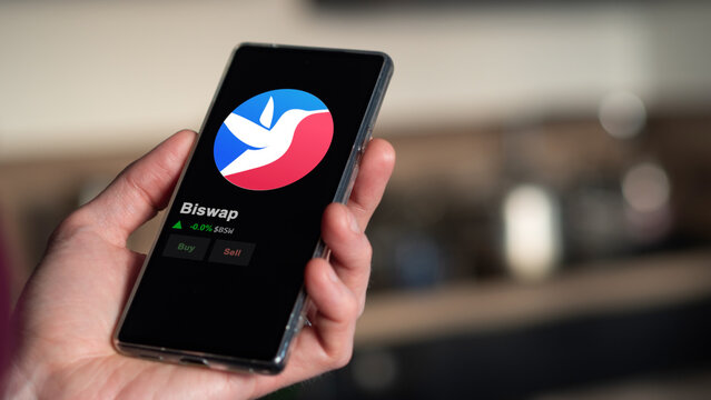 November 10th 2023. An investor analyzing the price of Biswap, the crypto $BSW broke out above the limit, BSW and climbs above the price.