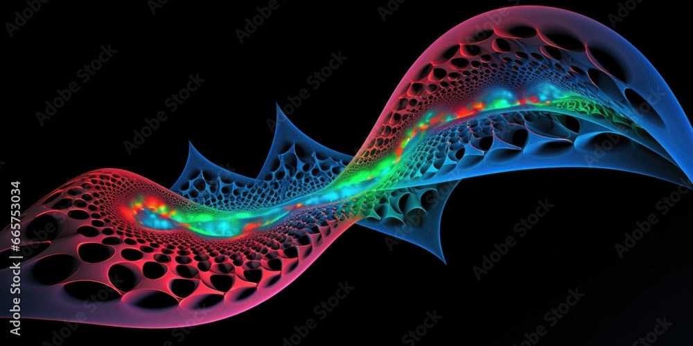 Poster a computer generated image of a wave.