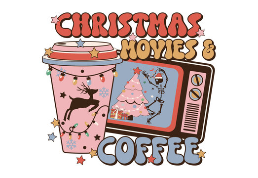 Christmas, Retro Christmas Quote, Merry Christmas, Christmas Coffee, Santa Claus