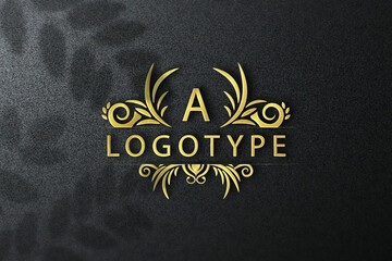 Luxury, monogram, latter, company, business, logo design and mockup