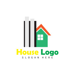 house logo company  bussines  real estate,industrial, building construction
