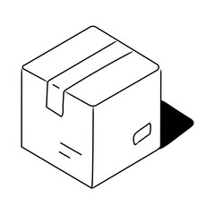 Eco-Friendly Packaging Handdrawn Icon
