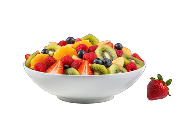 Vibrant Fruit Salad with Fresh Berries and Kiwi�Isolated on a transparent background