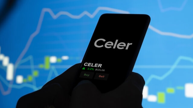 October 23th 2023. An investor analyzing the price of CELER, the crypto $CELER broke out above the limit, CELER and climbs above the price.