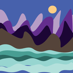 abstract landscape poster