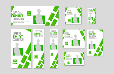 Set of fapromotion kit banner template design with modern and minimalist concept user for web page, ads, annual report, banner, background, backdrop, flyer, brochure, card, poster, presentation layout