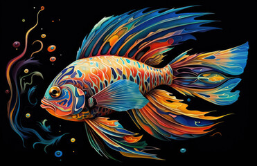 Obraz na płótnie Canvas fish in the water background