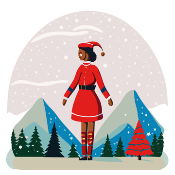 Enchanting Christmas Wonderland with Santa Claus_Holiday Magic in the Mountains