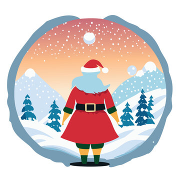 Enchanting Christmas Wonderland with Santa Claus_Santa's Tranquil Snowy Paradise