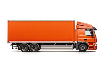 Empty truck on a white background representing transportation and delivery services in the logistics industry.