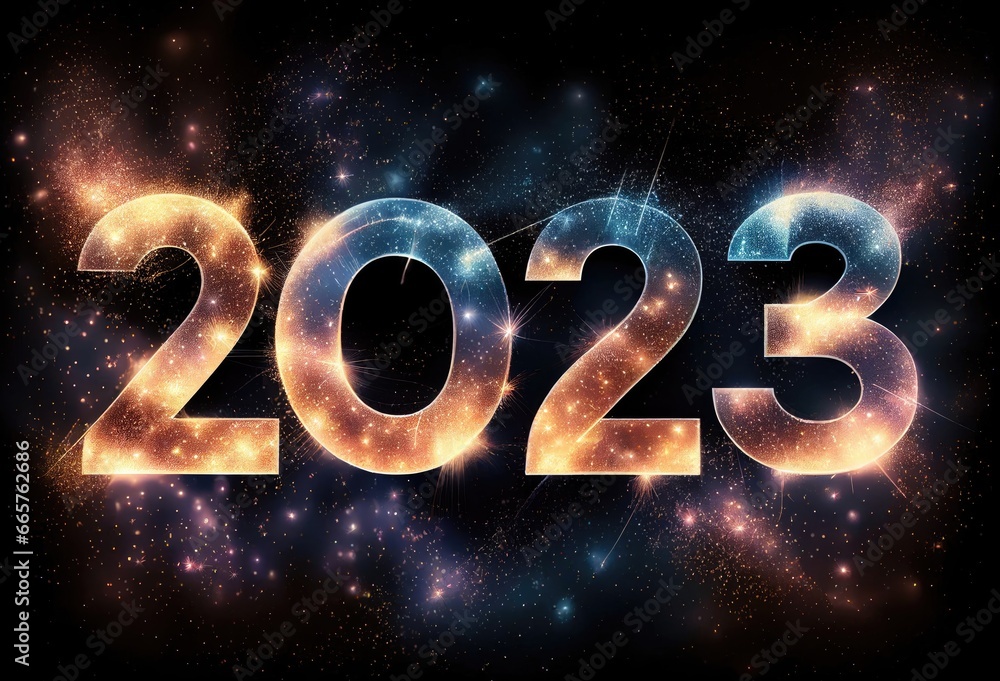 Poster 2023 graphic sparkles backdrop generative ai