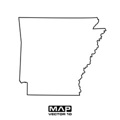 arkansas map vector elements, arkansas map vector illustration, arkansas map vector template