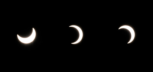 Solar Eclipse 2023 Progression viewed from Chino Valley AZ. At this location 82% of the sun was eclipsed. Taken with a 400mm lens at 1/8000 of a second shutter speed.