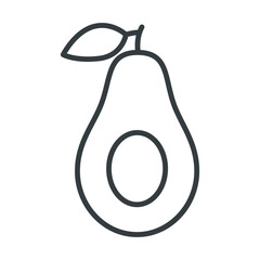 Avocado fruit icon sign and symbol on trendy design for design and print.