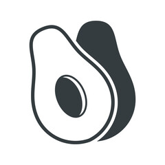 Avocado fruit icon sign and symbol on trendy design for design and print.
